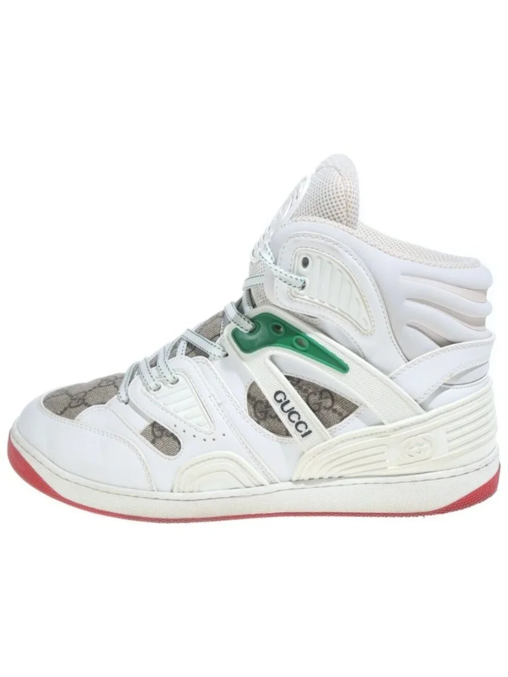 Gucci GG Supreme Leather High Cut Sneakers White